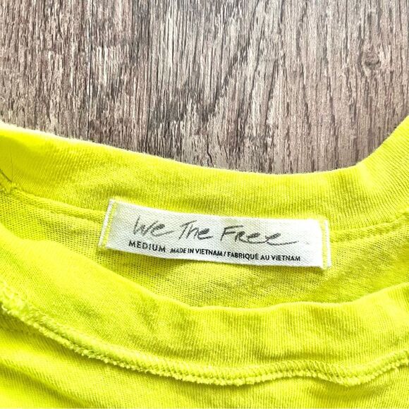 We The Free Yellow Muscle Tee Sleeveless with High Neckline Medium - Picture 2 of 5